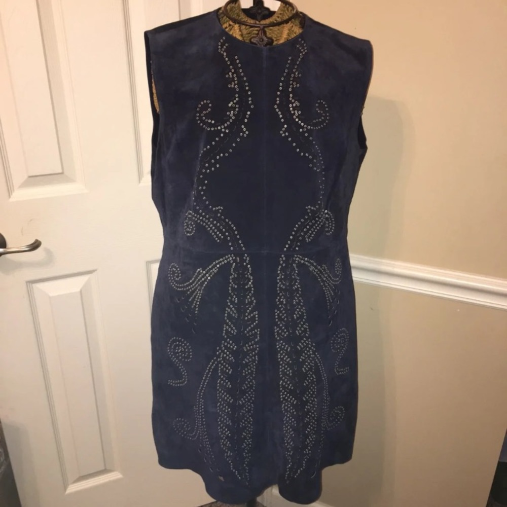 NWT Zara woman dress Large Suede